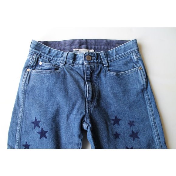 Stella McCartney Blue Velvet Stars Skinny Jean Size 25 - Picture 5 of 11